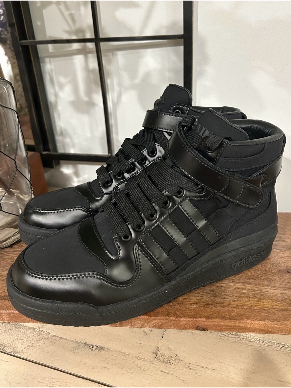 Prada Men’s Black High-Top Sneakers with Strap